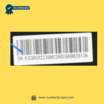eMoMo HX43HAR2 control box junction box serial number and barcode label used for identifying electric recliner and lift chair control box systems, replacement recliner control box part number verification label for powered recliner repair and lift chair repair, authentic eMoMo junction box identification sold by Number2project Sofa and Recliner Repair Experts