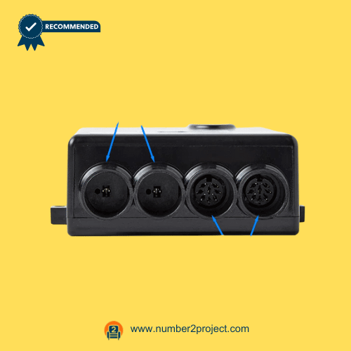 Front connector ports on eMoMo HX43HAR2L2-2 junction box control box for power recliner, lift chair, and home theater chair – Sold by Number2project – Sofa & Recliner Repair Experts