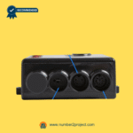 eMoMo HX43T24HR2L-2 junction box control box front view showing motor ports and accessory connectors for power recliner, 24V recliner junction box connector layout – Sold by Number2project – Sofa & Recliner Repair Experts