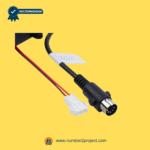 eMoMo K20L(S)-2 power cable and connector close-up for power recliner control box, 24V recliner junction box wiring with round DIN plug and power connector – Sold by Number2project – Sofa & Recliner Repair Experts