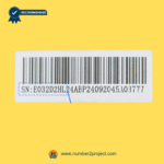 Close-up label view of eMoMo NHX032D2HL junction box control box showing serial number and OEM identification barcode for recliner SNE032D2HL – sold by Number2project Sofa and Recliner Repair Experts