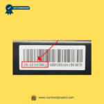 Close-up label view of eMoMo SNE034CD8LL junction box showing serial number and OEM identification barcode for recliner lift chair systems – sold by Number2project Sofa and Recliner Repair Experts