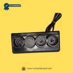 Front port close-up view of eMoMo SNE034CD8LL junction box showing round motor and control connection ports for recliner lift chair systems, OEM replacement – sold by Number2project Sofa and Recliner Repair Experts