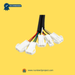 eMoMo SNE034KC8HL heat and vibration massage junction box wiring harness connectors used for massage motors and heat elements in electric recliner and lift chair repair, replacement massage control box cable connectors with multi-pin plugs for powered recliners with vibration and heat functions, sold by Number2project Sofa and Recliner Repair Experts