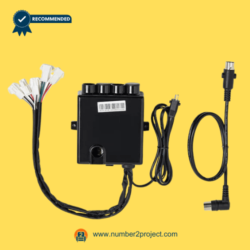 eMoMo SNE034KC8HL Heat and Vibration Massage Junction Box for Electric Recliner Repair eMoMo SNE034KC8HL heat and vibration massage junction box for electric recliner and lift chair repair, massage control box with wiring harness, power cord, and extension cable used in powered recliners with heat and vibration massage functions, replacement eMoMo massage junction box sold by Number2project Sofa and Recliner Repair Experts