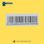 Close-up label view of eMoMo TRGB2RRC2LNV junction box recliner control box showing serial number and OEM identification barcode – sold by Number2project Sofa and Recliner Repair Experts