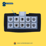 10 pin adjustable bed control box connector port close up OKIN compatible multi pin socket power input connection motion furniture replacement part Number2project