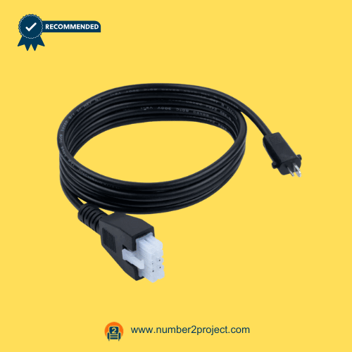 2-Pin Male to 10-Pin Male Power Input Cable for Adjustable Bed with OKIN Control Box – Front View 2 pin male to 10 pin male adjustable bed power input cable OKIN control box compatible power connection wire motion furniture replacement cable Number2project