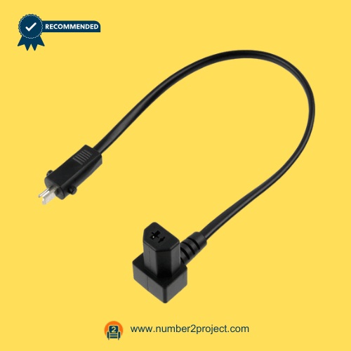 2-Pin Male to 90° TrapezoidalD-Shape 2-Pin Female Conversion Cable OP450HS Compatible – Front View 2 pin male to 90 degree trapezoidal D shape 2 pin female recliner conversion cable OP450HS compatible power recliner lift chair actuator adapter motion furniture replacement cable Number2project