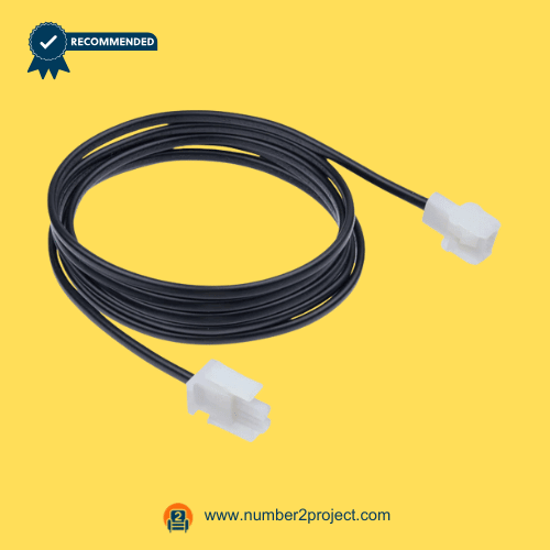 2-Pin Male to Female LiftMassage Motor Cable for Keeson Ergo Motion Bed Base – Front View 2 pin male to female lift massage motor cable Keeson Ergo Motion adjustable bed base actuator connection wire motion furniture replacement cable Number2project