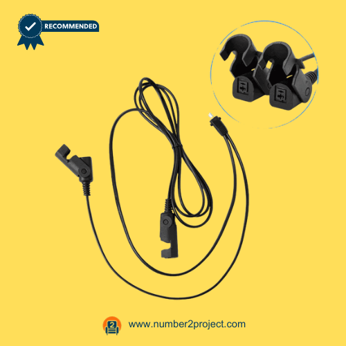 2-Pin Y Cable Male to Dual ArchD-Shape Female Connectors for Recliner & Lift Chair – Front View 2 pin Y splitter cable male to dual arch D shape female recliner connectors power recliner lift chair actuator motor splitter wiring motion furniture replacement cable Number2project