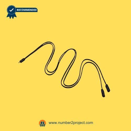 2-Pin Y Splitter Power Cable 39in 2 Motors to 1 Power Supply – Front View 2 pin Y splitter power cable 39 inch recliner lift chair electric sofa two motors to one power supply actuator splitter wiring motion furniture replacement cable Number2project