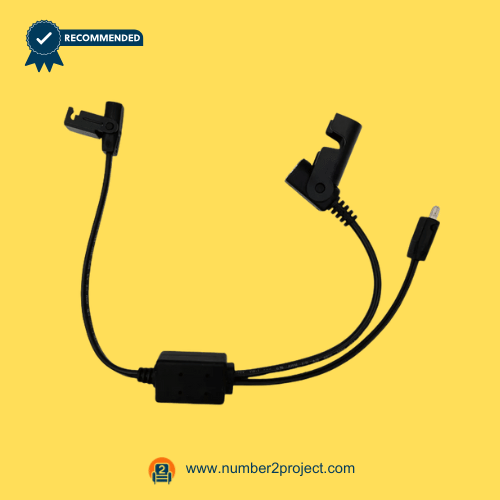 2-Pin to 2+5-Pin Power Conversion Cable for Recliner & Lift Chair Linear Actuator – Front View 2 pin to 2 plus 5 pin recliner power conversion cable linear actuator motor adapter for power recliner lift chair control box connection motion furniture replacement cable Number2project