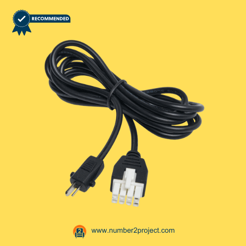2-Pin to 8-Pin Adjustable Base Input Power Cord – Front View 2 pin to 8 pin adjustable base input power cord control box connection cable for adjustable bed actuator transformer motion furniture replacement cable Number2project