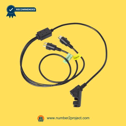 5-Pin Y Splitter Cable 5-Pin Female to Dual Straight 5-Pin Male for Recliner – Front View 5 pin Y splitter cable recliner 5 pin female to dual 5 pin male separate control linear actuator connection motion furniture replacement cable Number2project