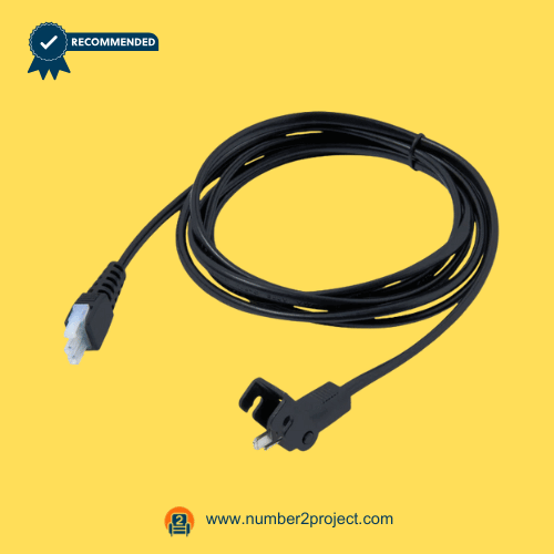 #602 2-Pin DC Power Cable Male to Male for Adjustable Bed Base & Recliner – Front View 2 pin DC power cable male to male adjustable bed base Tempurpedic Ergo Keeson compatible recliner power connection wire motion furniture replacement cable Number2project