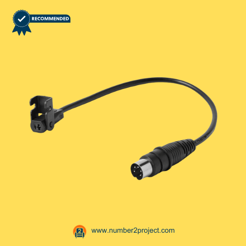 #604 2-Pin Female to 5-Pin Male Power Conversion Cable Compatible with La-Z-Boy Recliner – Front View 2 pin female to 5 pin male recliner power conversion cable La-Z-Boy compatible adapter cable for power recliner lift chair actuator control box connection Number2project