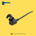 This image displays a close-up of a 7-pin male DIN-style connector commonly used on power recliner and lift chair remote handset cables. The keyed circular plug aligns with the control box or extension harness port to transmit button signals from the hand control to the actuator system. The molded housing and integrated strain relief protect the internal wiring from bending fatigue and intermittent connection issues. This connector is typically found on handset extension cables, replacement remotes, and communication harnesses for motion furniture systems. It ensures stable signal continuity for lift, recline, and multi-position functions. Sold by Number2project – Sofa & Recliner Repair Experts.