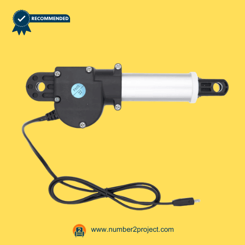 KAIDI compact recliner linear actuator gearbox cover view with short extension shaft and power cable lift chair motion furniture replacement actuator Number2project