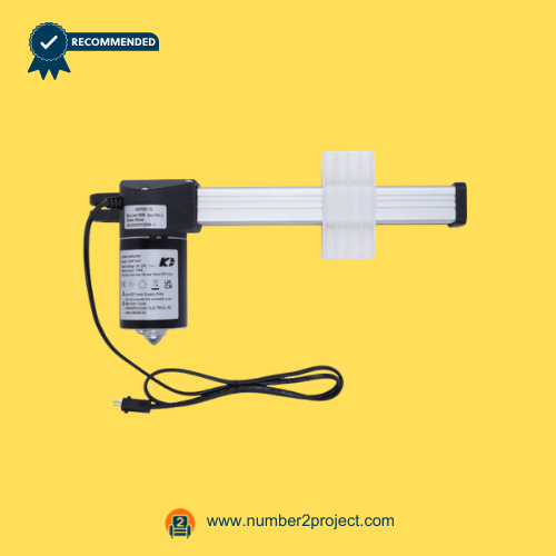KAIDI KDPT007-76 linear actuator motor side view with extension tube mounting block and power cable power recliner lift chair actuator replacement Number2project