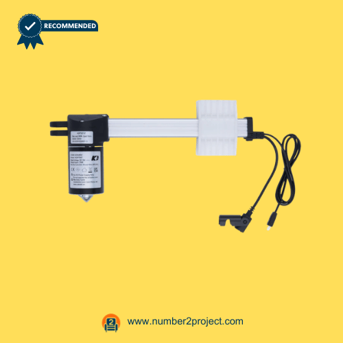 KAIDI KDPT007-87 linear actuator motor side view with extension tube mounting block and connector cable power recliner lift chair actuator replacement Number2project