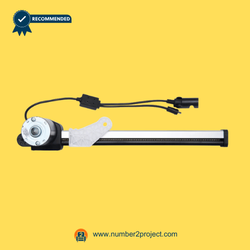 KAIDI KDPT007-75 linear actuator drive screw view with linkage arm mounting bracket and connector cables power recliner lift chair actuator replacement Number2project