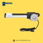 KAIDI KDPT010 linear actuator drive screw gearbox view with mounting block and coiled power cable power recliner lift chair actuator replacement Number2project