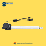 KAIDI KDYJT006-20 MOT-AC-32 linear actuator rear housing view with extension tube and connector cables power recliner lift chair actuator replacement Number2project