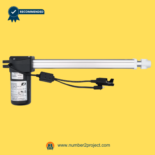 KAIDI KDYJT006-20 MOT-AC-32 Linear Actuator Motor for Power Recliner_Lift Chair – Side View KAIDI KDYJT006-20 MOT-AC-32 linear actuator motor side view with extension tube inline module and connector cables power recliner lift chair actuator replacement Number2project