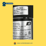 KAIDI KDYJT006-64 linear actuator motor label close up showing DC 29V 75W specifications for power recliner lift chair actuator replacement Number2project
