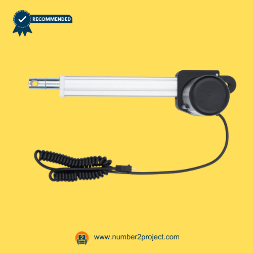 #0105 KAIDI KDYJT006-69 linear actuator rear housing view with extension tube and 2 pin power cable power recliner lift chair actuator replacement Number2project