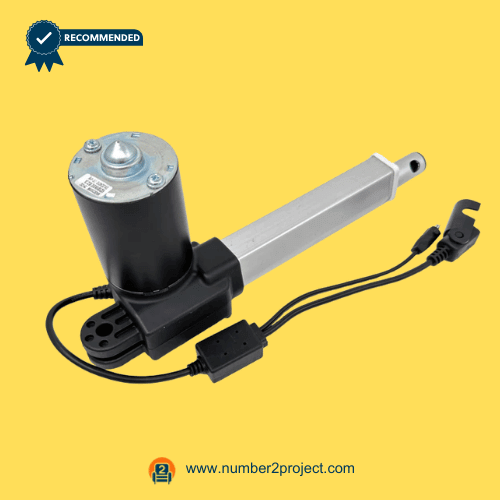 KAIDI KDYJT013 recliner linear actuator motor angled view with extension shaft and connectors power lift chair motion furniture replacement actuator Number2project