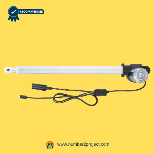 KAIDI KDYJT013 recliner linear actuator gear motor side view with extension shaft and connector cable power lift chair motion furniture replacement actuator Number2project