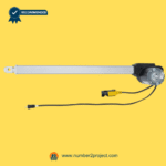 KAIDI KDYJT013 recliner linear actuator rear gearbox view with extension shaft and yellow connector cable power lift chair motion furniture replacement actuator Number2project