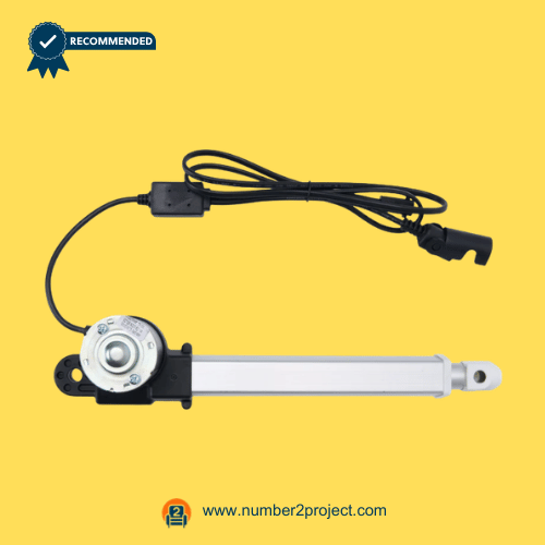 KAIDI KDYJT018-453 recliner linear actuator rear view showing gearbox motor assembly and 2-pin connector cable lift chair motion furniture replacement actuator Number2project