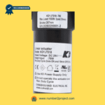 KAIDI KDYJT018-780 linear actuator motor specification label DC29V 1500N 28mm/s recliner lift chair actuator rating plate close up motion furniture replacement actuator Number2project