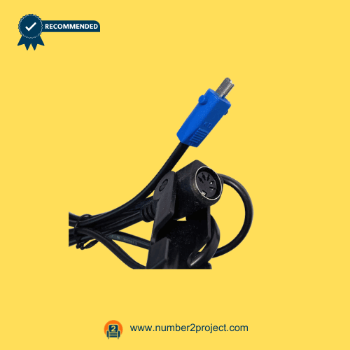 KAIDI recliner actuator connector cable close up with round female socket and blue two pin plug power recliner lift chair wiring connection Number2project