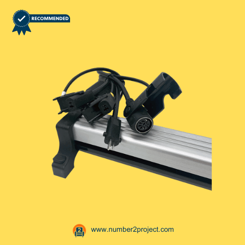 KAIDI linear actuator connector ports close up showing multi pin control socket and 2 pin power plug wiring harness for power recliner lift chair actuator Number2project