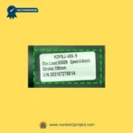 Kaidi KDFSJ-403-9 linear actuator label close up showing 6000N load rating 195mm stroke and speed specifications for power recliner lift chair actuator identification Number2project