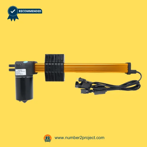 Kaidi KDPT007-222 linear actuator motor for power recliner lift chair with extended drive tube and multi connector cables close up motion furniture actuator replacement Number2project