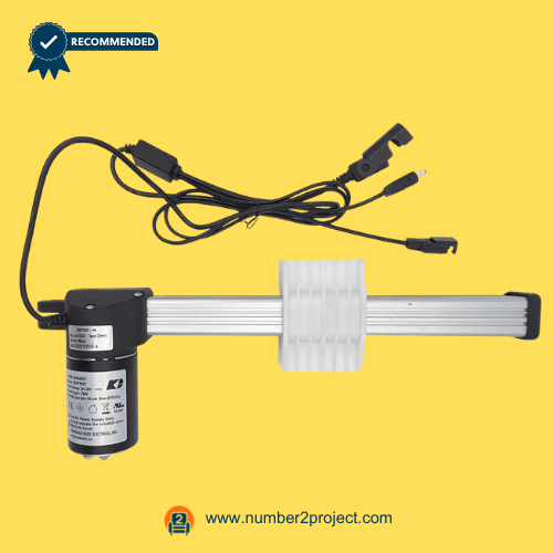 Kaidi KDPT007-46 Linear Actuator Motor Assembly for ReclinerLift Chair – Full View Kaidi KDPT007-46 linear actuator motor assembly for power recliner lift chair with wiring harness and connectors motion furniture actuator close up Number2project