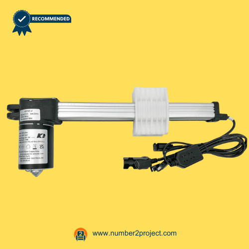 Kaidi KDPT007-47 Linear Actuator Motor for ReclinerLift Chair – Full View Kaidi KDPT007-47 linear actuator motor for power recliner lift chair with wiring harness and 2 pin connectors motion furniture actuator close up Number2project