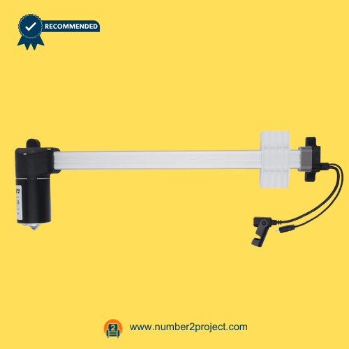 Kaidi KDPT007-52 Linear Actuator Motor for ReclinerLift Chair – Side View Kaidi KDPT007-52 linear actuator motor for power recliner lift chair with 2 pin connector motion furniture drive shaft actuator close up Number2project