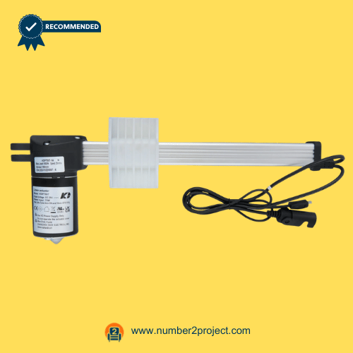 Kaidi KDPT007-54 N Linear Actuator Motor for ReclinerLift Chair – Full View Kaidi KDPT007-54 N linear actuator motor for power recliner lift chair with 2 pin connector wiring harness motion furniture actuator close up Number2project