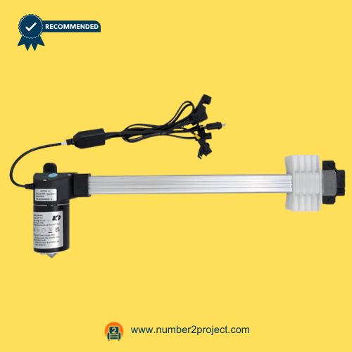 Kaidi KDPT007-61 Linear Actuator Motor for ReclinerLift Chair with Wiring Harness – Full View Kaidi KDPT007-61 linear actuator motor with multi connector wiring harness power recliner lift chair motion furniture actuator drive close up Number2project
