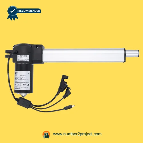 Kaidi KDYJT011B-035A linear actuator motor for GFA riser recliner lift chair with extension tube and multi connector cables close up motion furniture actuator replacement Number2project
