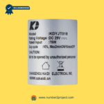 Kaidi KDYJT018 linear actuator motor label close up showing DC 29V rating and 75W input power power recliner lift chair actuator Number2project