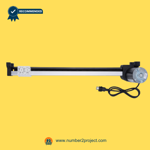 lead screw linear actuator motor with guide rail and power cable for power recliner lift chair motion furniture actuator close up Number2project