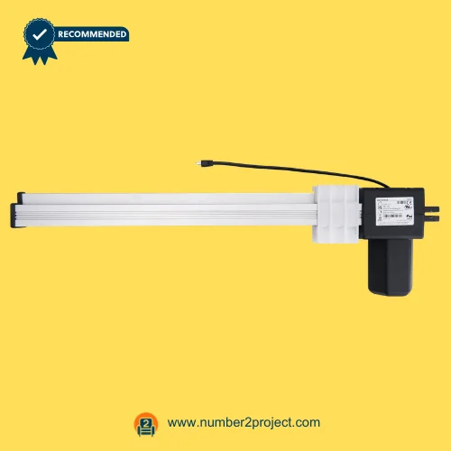 OKIN BETADRIVE 86357 Linear Actuator for Power ReclinerLift Chair – Front View OKIN BETADRIVE 86357 linear actuator motor for power recliner and lift chair LZB drive unit motion furniture actuator assembly close up Number2project