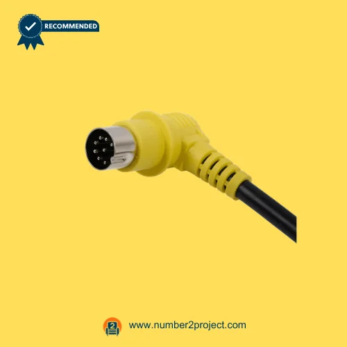 yellow 5-pin LZB connector plug for OKIN BETADRIVE 90923 linear actuator recliner motor cable close up motion furniture part Number2project